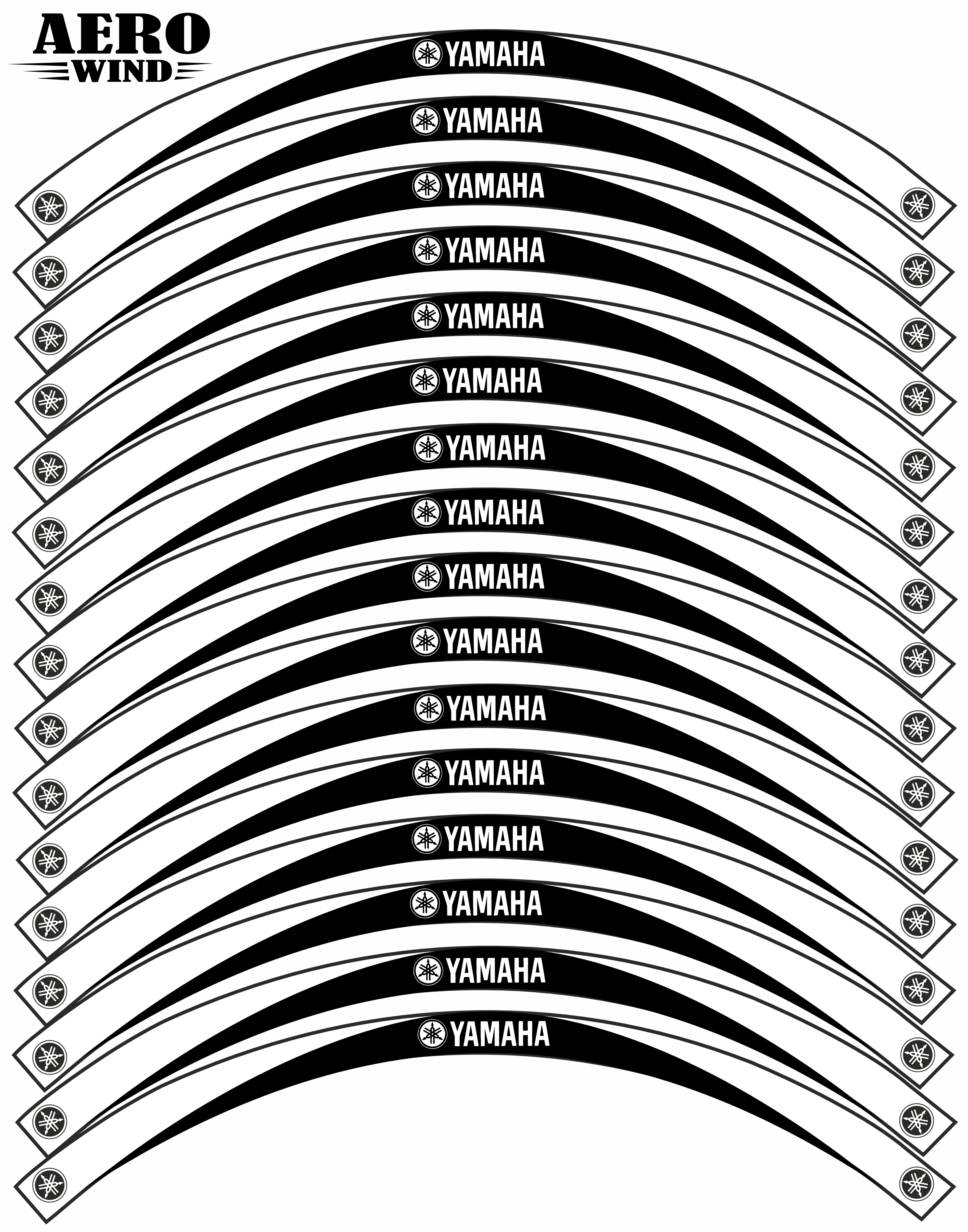 YAMAHA UYUMLU JANT ŞERİDİ SET BEYAZ