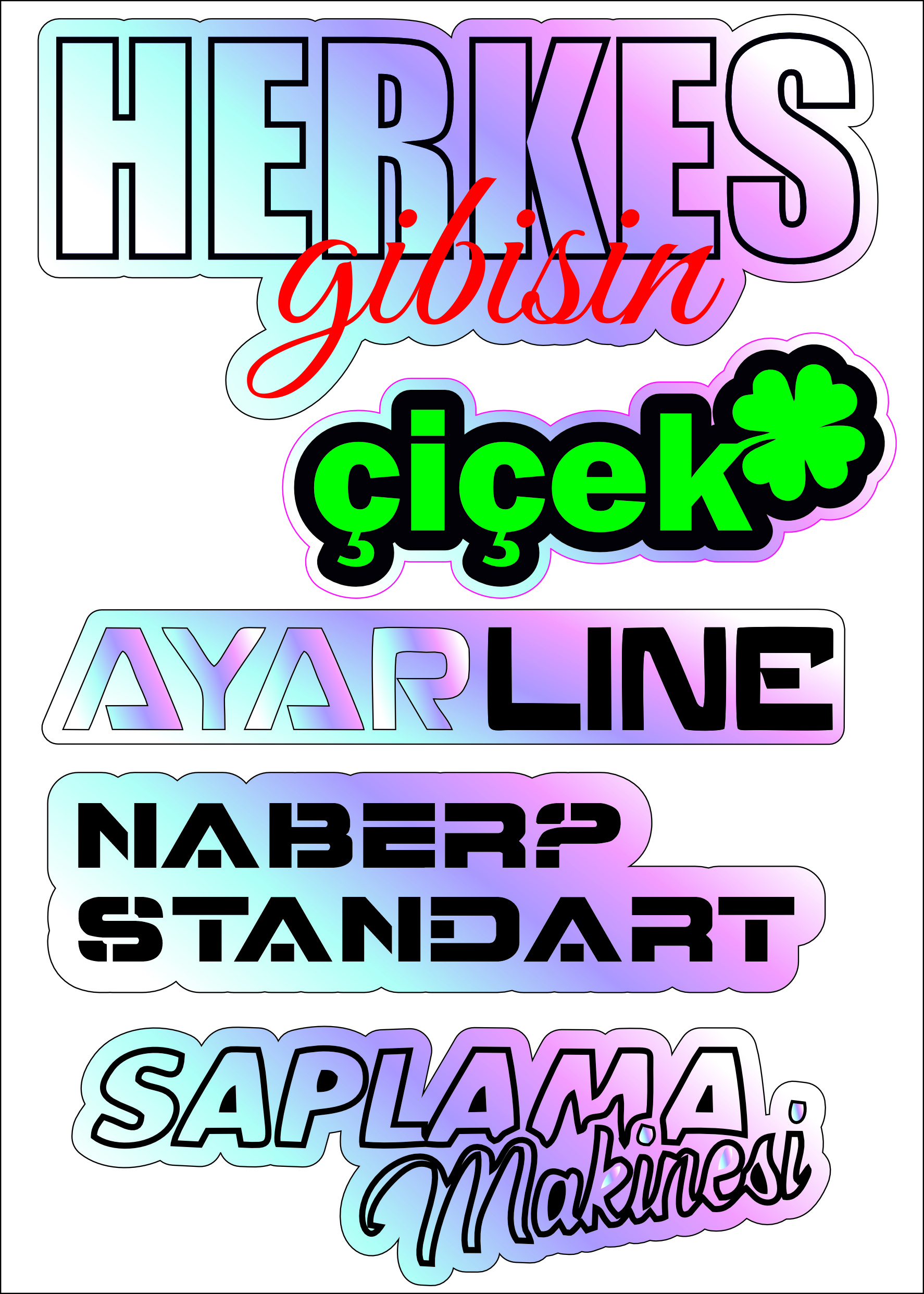 HOLOGRAM A5 STİCKER 005