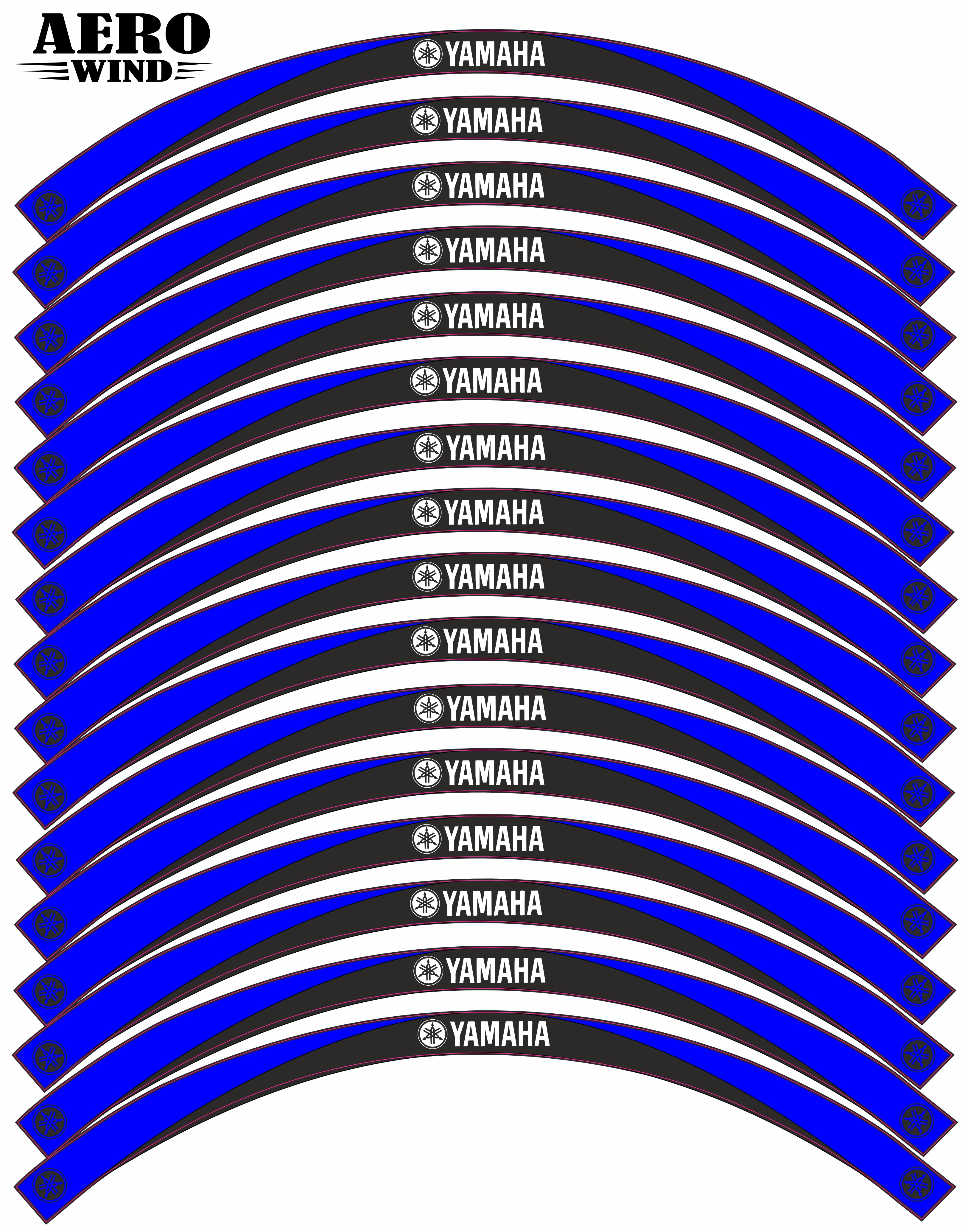 YAMAHA UYUMLU JANT ŞERİDİ SET MAVİ