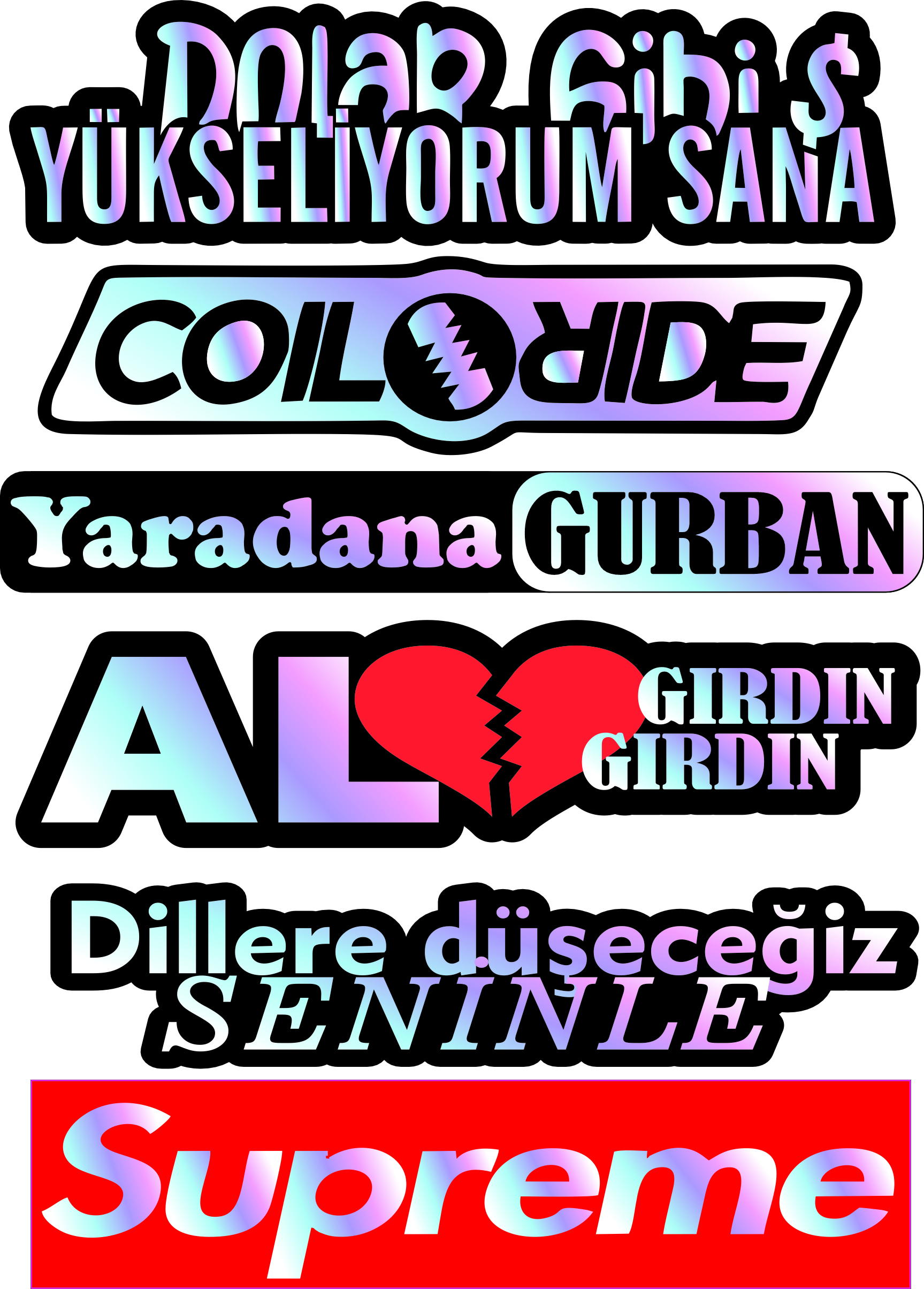 HOLOGRAM A5 STİCKER 030