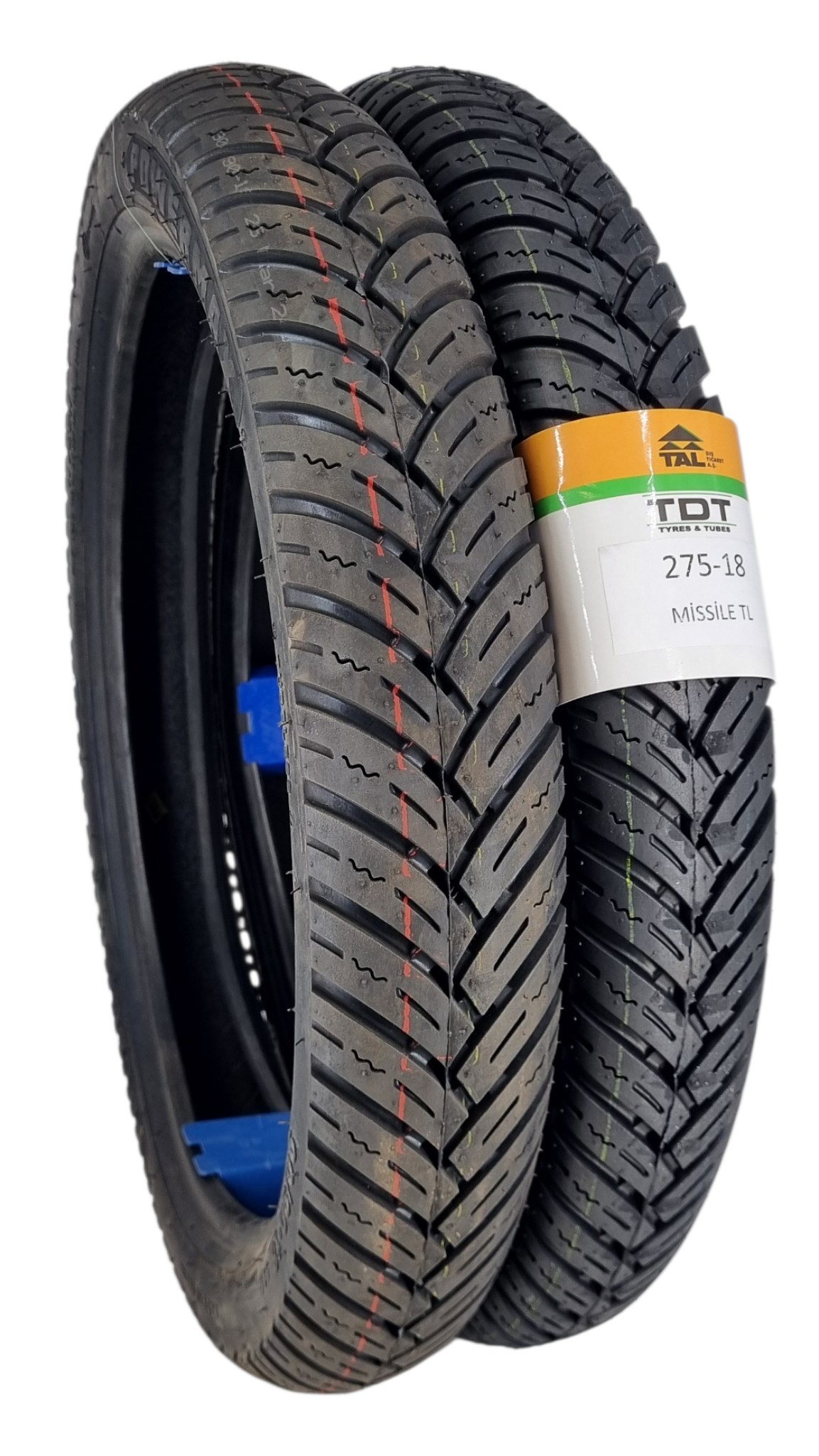 TDT TYRES 90/90-18 ve 275-18 (TUBELESS - DUBLEKS) Missile Lastik Takımı