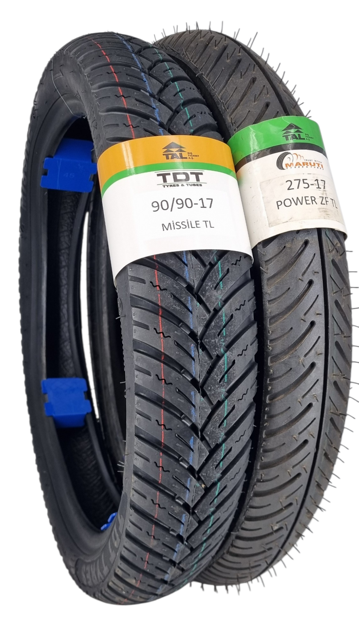 TDT TYRES 90/90-17 ve 275-17 (TUBELESS - DUBLEKS) Missile/Power Lastik Takımı