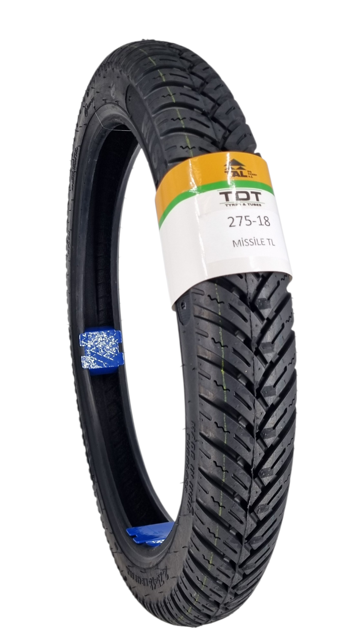 TDT TYRES 275-18 TL (TUBELESS - DUBLEKS) Motosiklet Lastiği Missile
