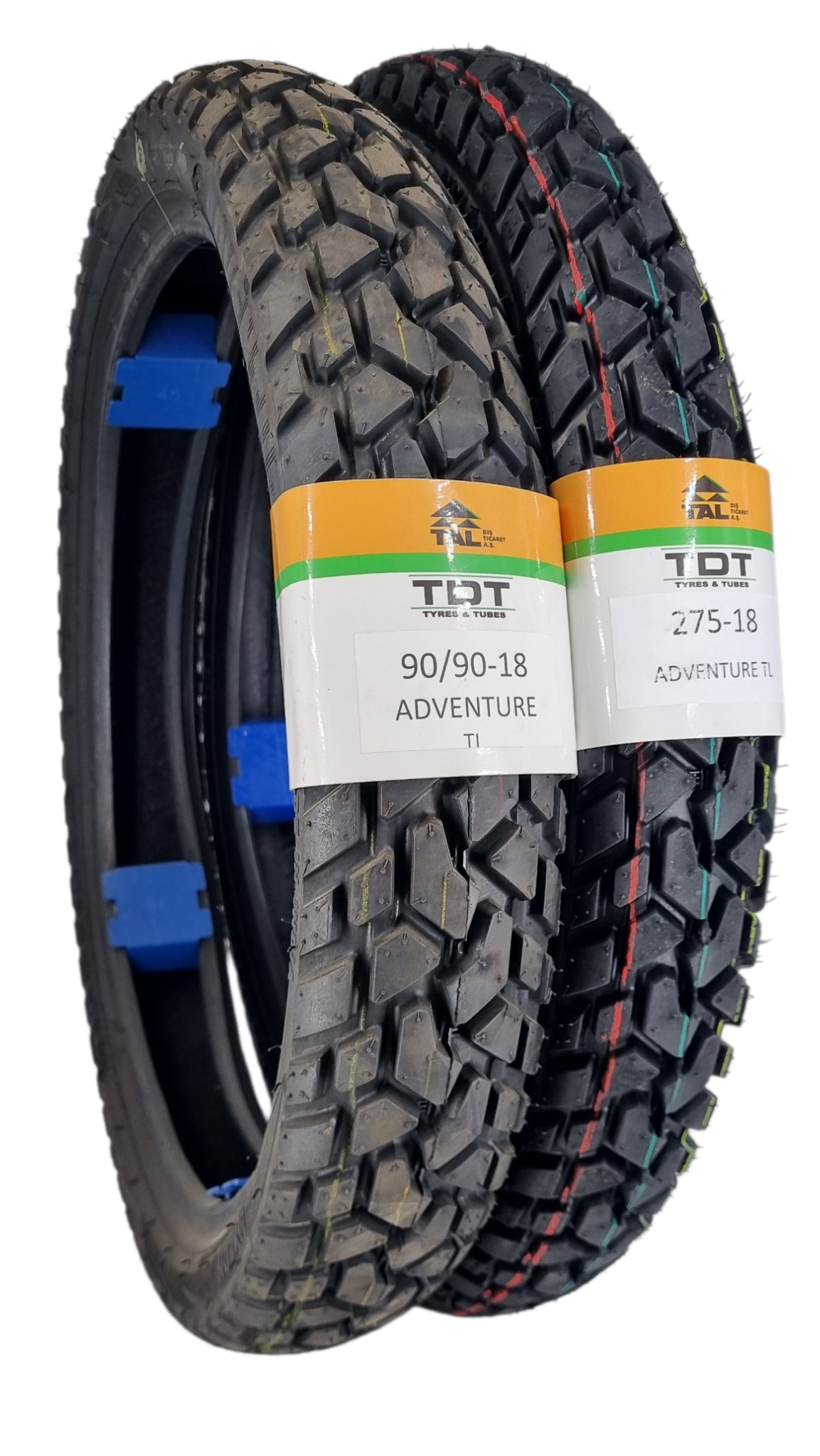 TDT TYRES 90/90-18 ve 275-18 (TUBELESS - DUBLEKS) Adventure Lastik Takımı