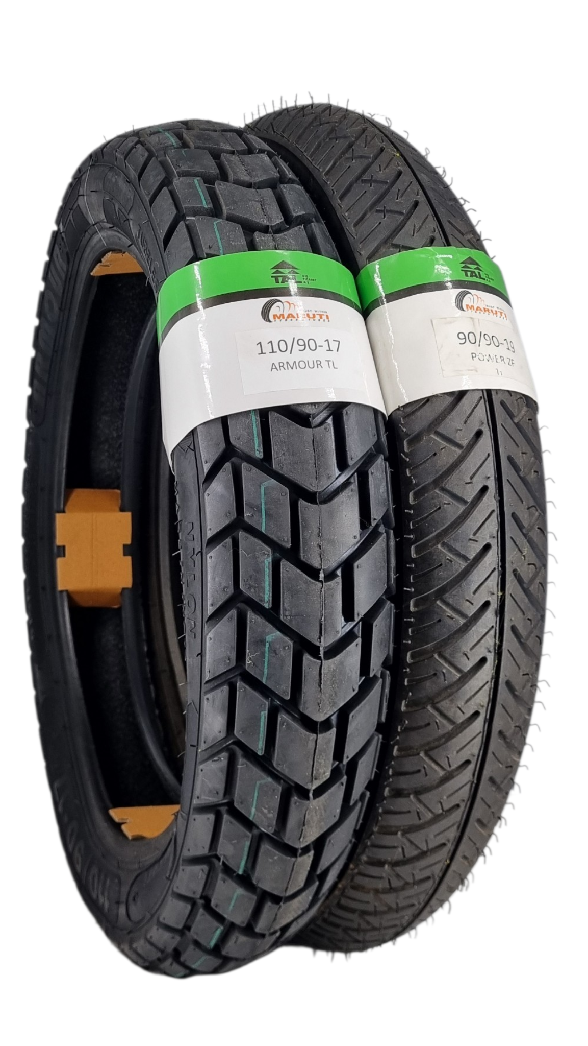 MARUTİ TYRES 110/90-17 ARMOUR VE 90/90-17 POWER ZF (TUBELESS - DUBLEKS)  LASTİK TAKIMI