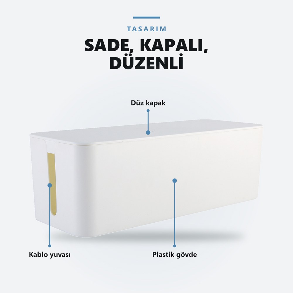 Tırnaklı kapak, iki uçta kablo çıkışı