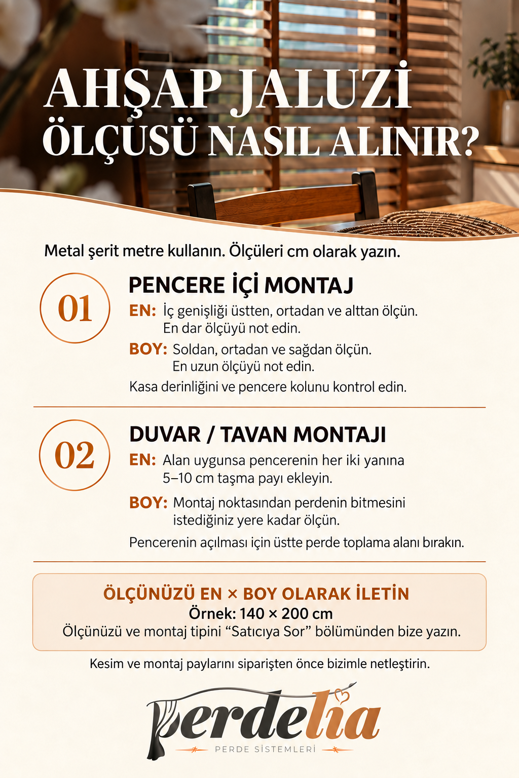 Ahşap Jaluzi Ölçüsü Nasıl Alınır