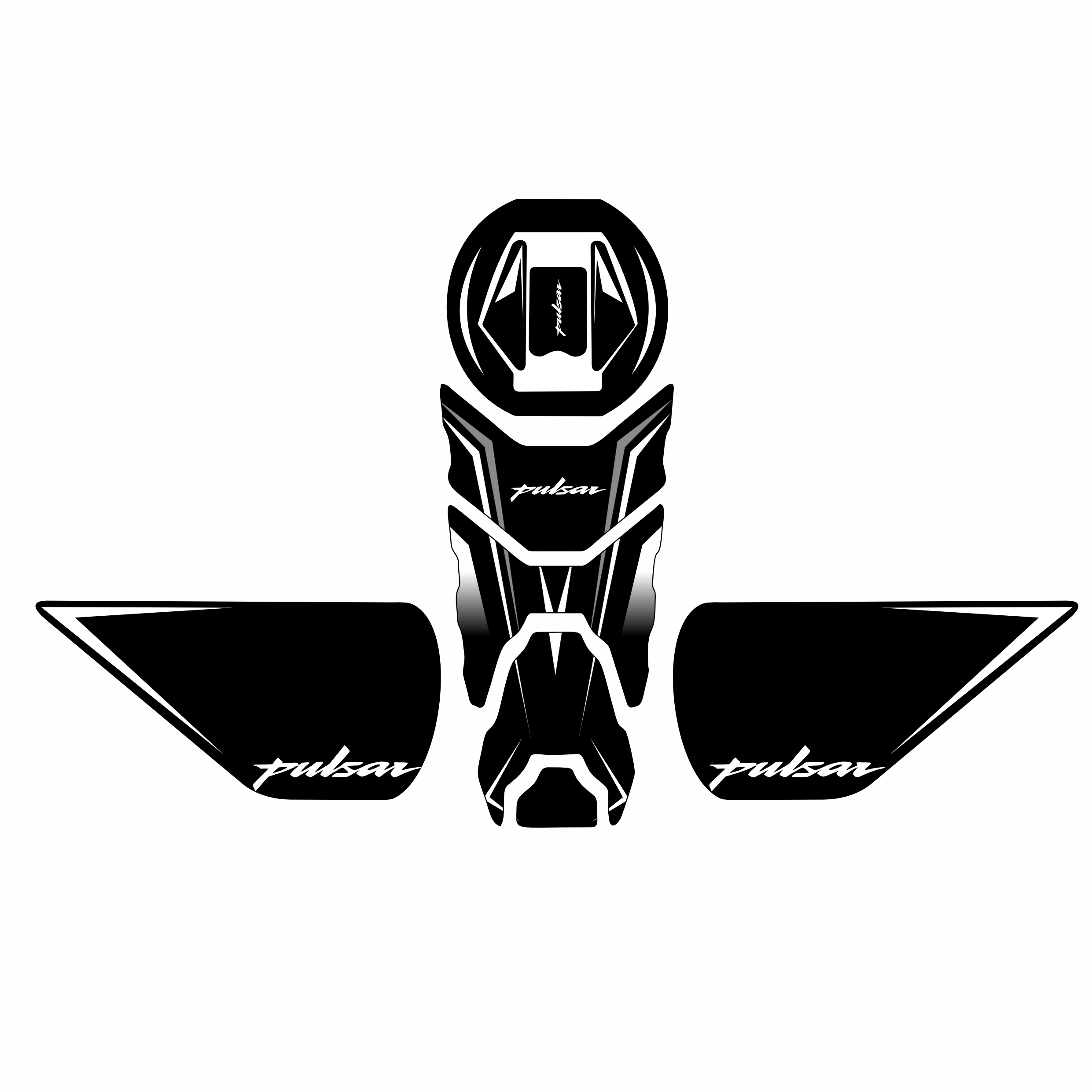 Bajaj Pulsar NS200 - RS200 2015-2024 Uyumlu Tank Pad Set 002