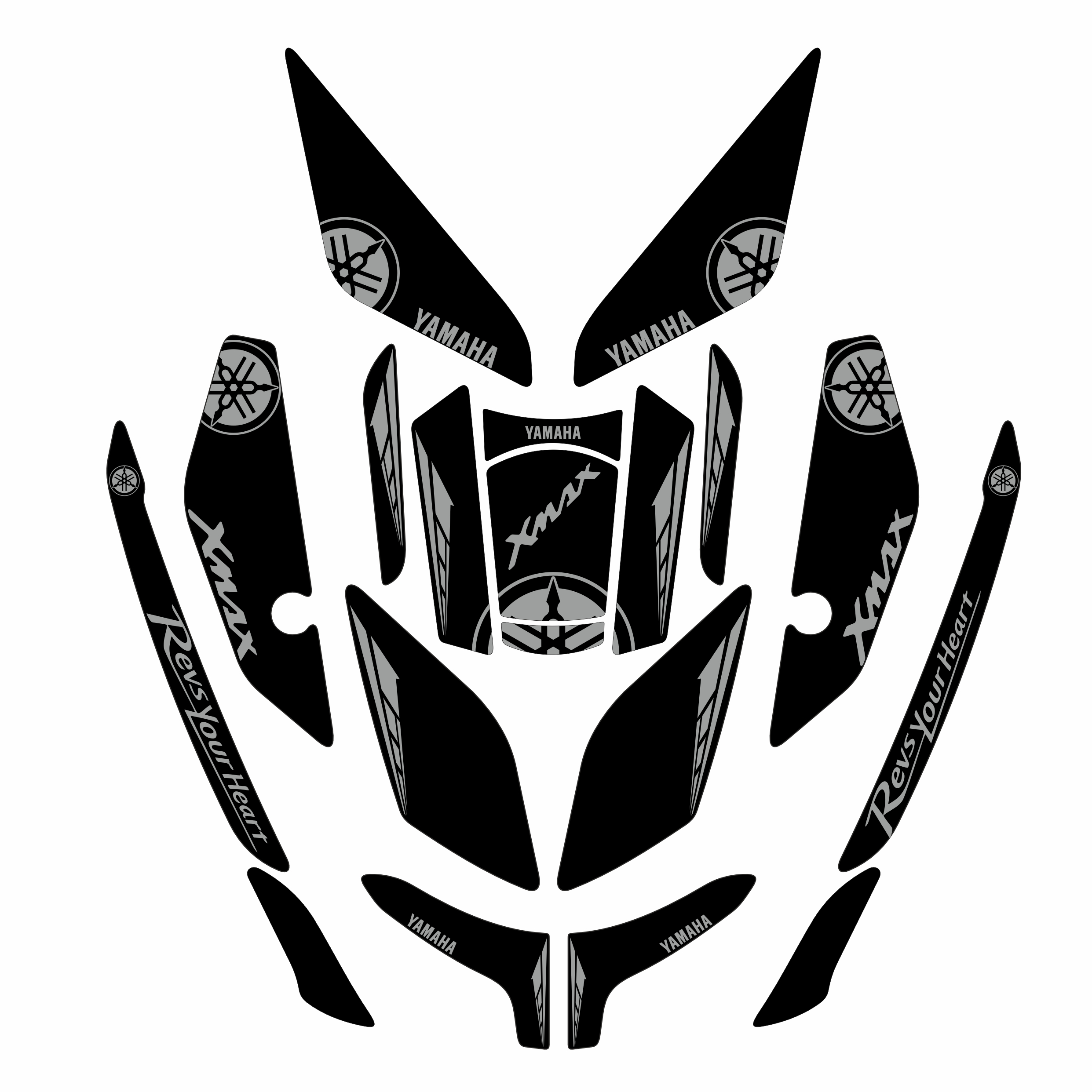 YAMAHA XMAX 2023 - 2024 Uyumlu Tank Pad Set 005