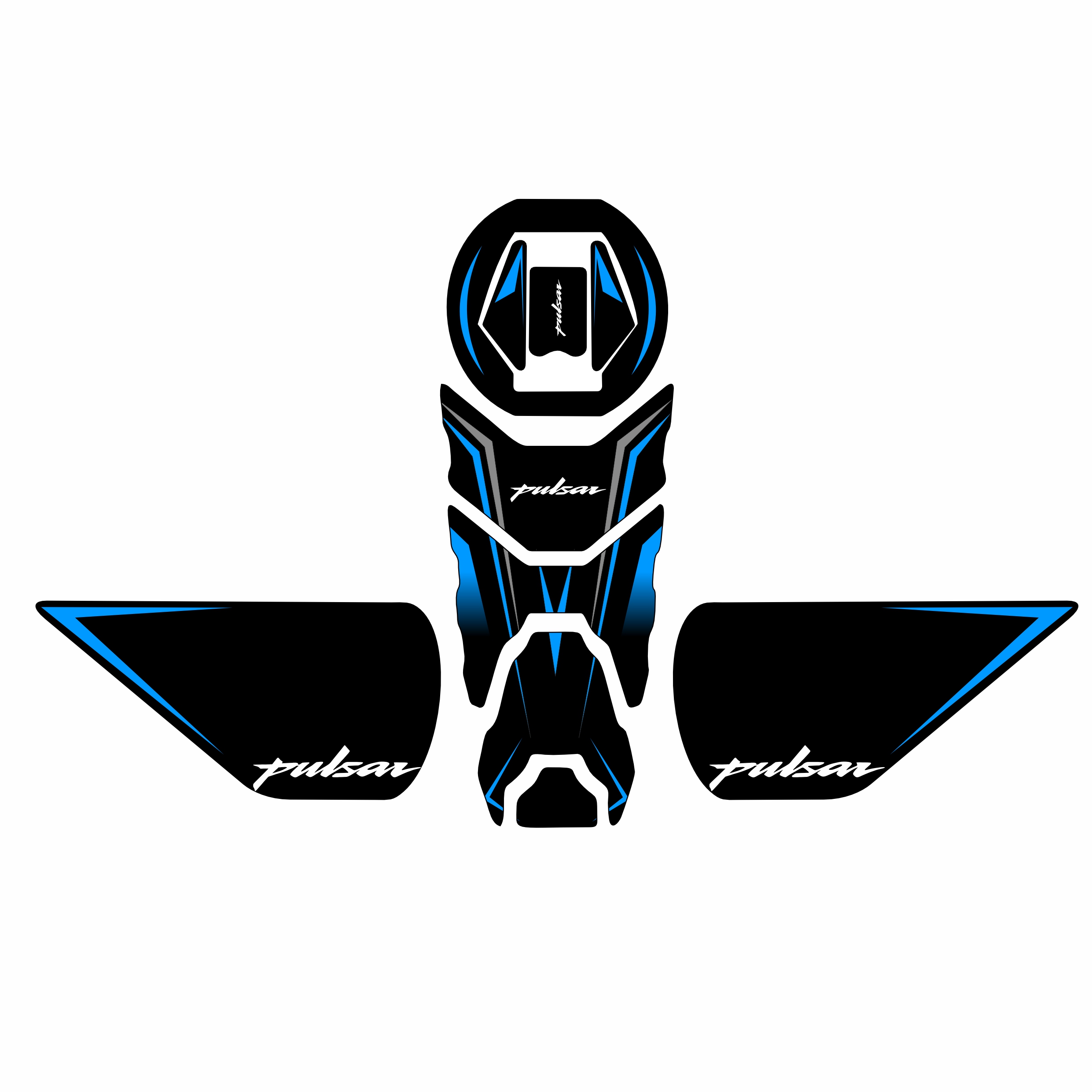 Bajaj Pulsar NS200 - RS200 2015-2024 Uyumlu Tank Pad Set 004