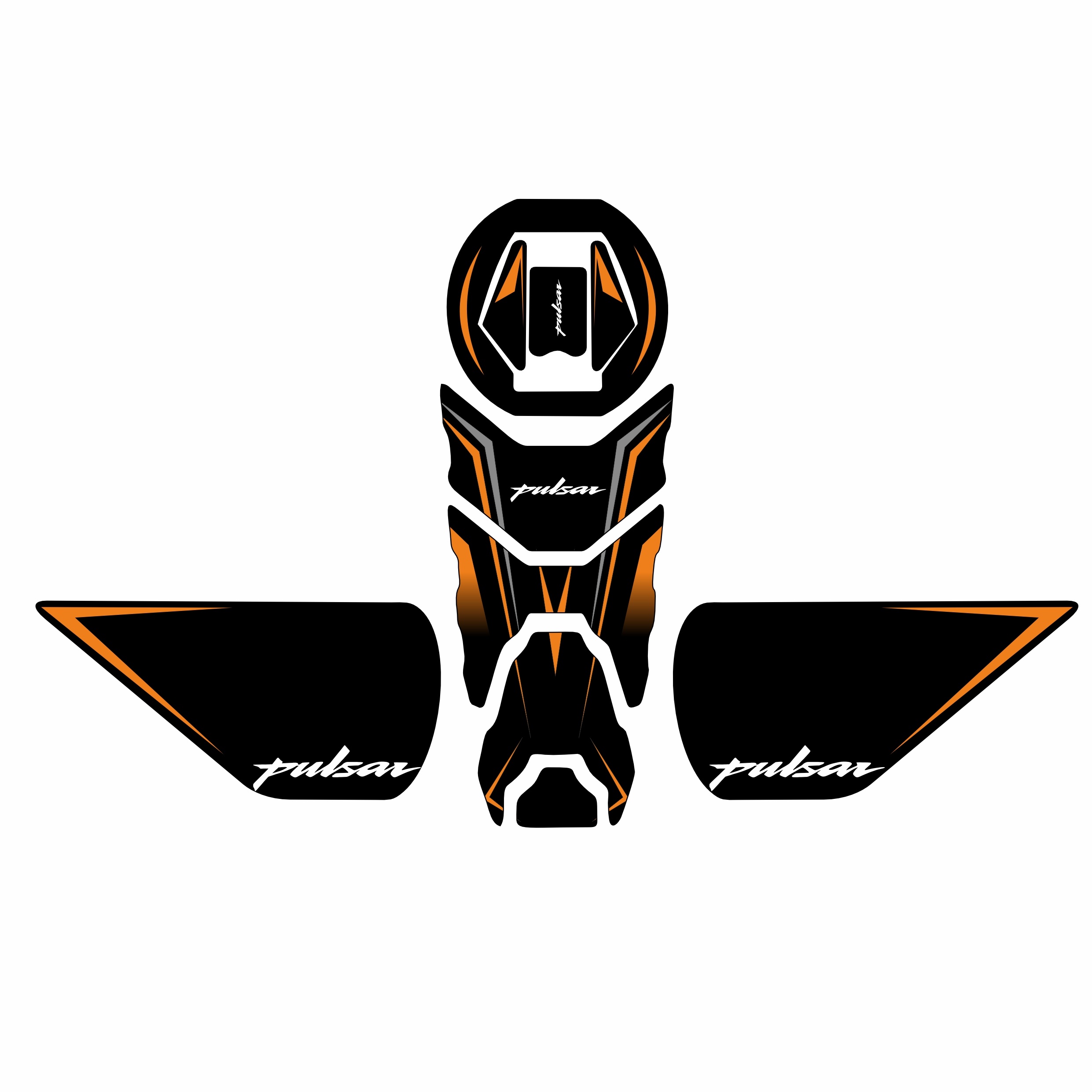 Bajaj Pulsar NS200 - RS200 2015-2024 Uyumlu Tank Pad Set 005