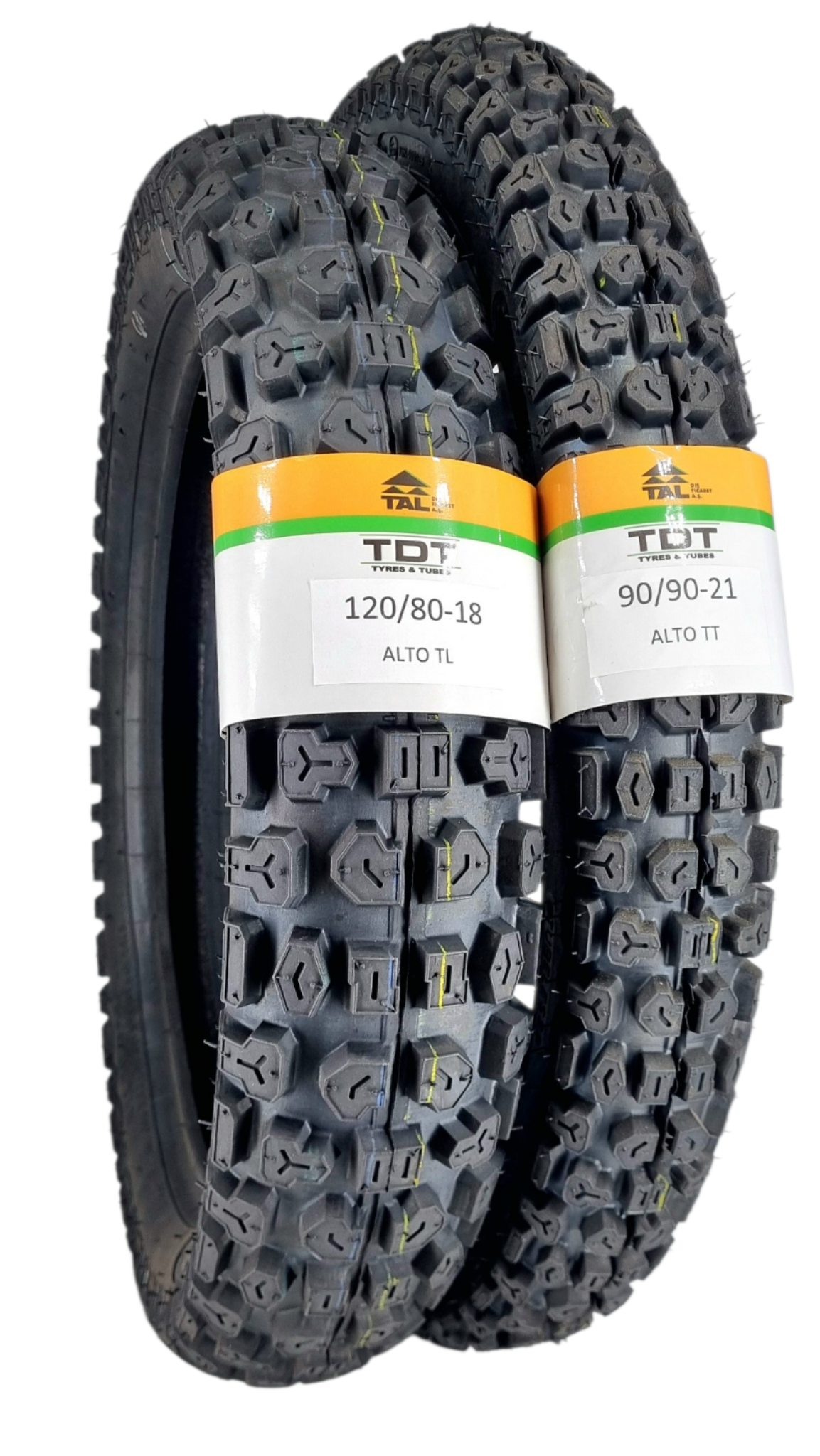 TDT TYRES 120/80-18 ve 90/90-21 (TUBETYPE - İÇ LASTİKLİ TİP) Alto Lastik Takımı