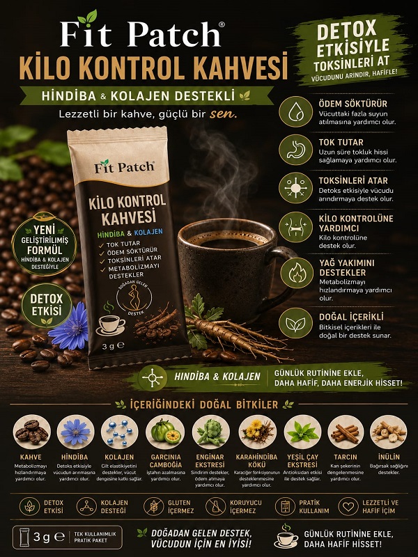 fit patch HİNDİBA VE KOLAJEN DESTEKLİ DETOX ETKİLİ GRANÜL KAHVE