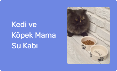 Kedi ve Köpek Mama Su Kabı