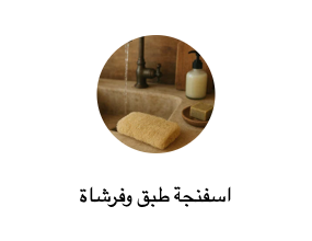 اسفنجة طبق وفرشاة