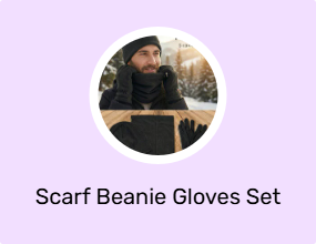 Scarf Beanie Gloves Set