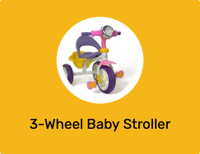3-Wheel Baby Stroller