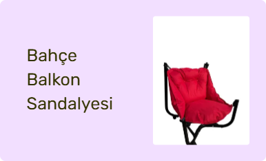 Bahçe Balkon Sandalyesi
