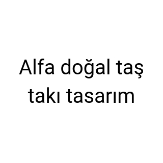 Alfa doğal taş takı tasarım