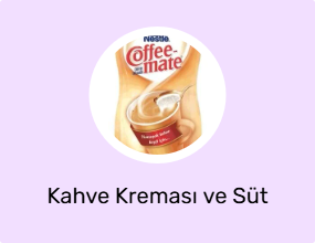 Kahve Kreması ve Süt Tozu