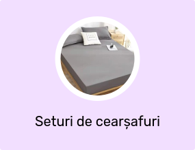 Cearșaf cu elastic din bumbac 100% ranforce, 260 x 260 cm, gri cenușiu