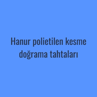 Hanur plastik