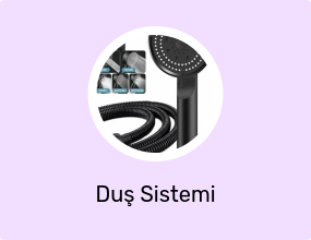Duş Başlığı Seti | 5 Fonksiyonlu, Yüksek Basınçlı, Su Tasarruflu, Siyah, 150 cm PVC Hortum