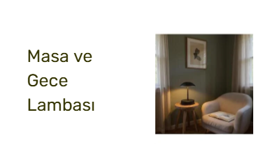 Masa ve Gece Lambası
