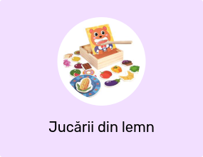 Joc montessori din lemn "Hrănește ursulețul" cu sortare culori și lingură