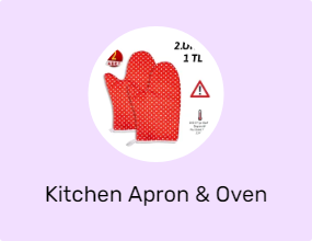 Kitchen Apron & Oven Mitts