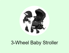 3-Wheel Baby Stroller