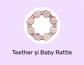 Teether și Baby Rattle