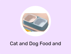 Cat and Dog Food and Water Containers