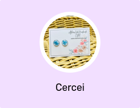 Cercei din rășină și flori uscate