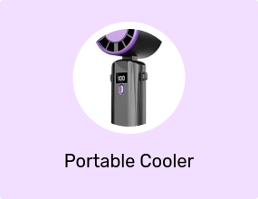 MAXPIX - Portable Handheld Bladeless Fan with LED Digital Display