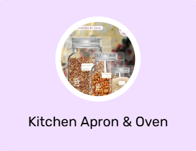 Kitchen Apron & Oven Mitts
