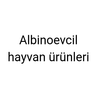 Albinoevcil hayvan ürünleri