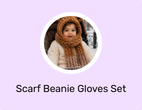Scarf Beanie Gloves Set