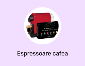 Aparat de cafea espresso Cafissimo Pure Plus cu capsule roșii + Set de capsule de cafea Colecția Premium, 6 cutii/set
