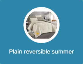 Plain reversible summer bedspread - off-white beige and calm khaki - single and a half (4 pieces) |