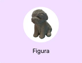 Figurină de câine 3D din ipsos