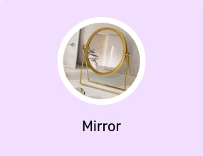 Short Golden Table Mirror - Celebrity Style Desktop Makeup Mirror for Dormitories and Students, Portable and Large