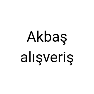 Akbaş alışveriş