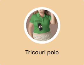 Tricou polo verde kiwi, imprimeu DTF colorat, mărimea S pentru femei