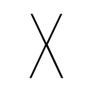minimal X design logo