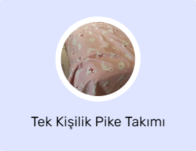 Tek Kişilik Pike Takımı