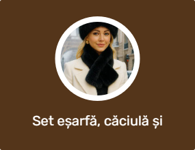 Set eșarfă, căciulă și mănuși