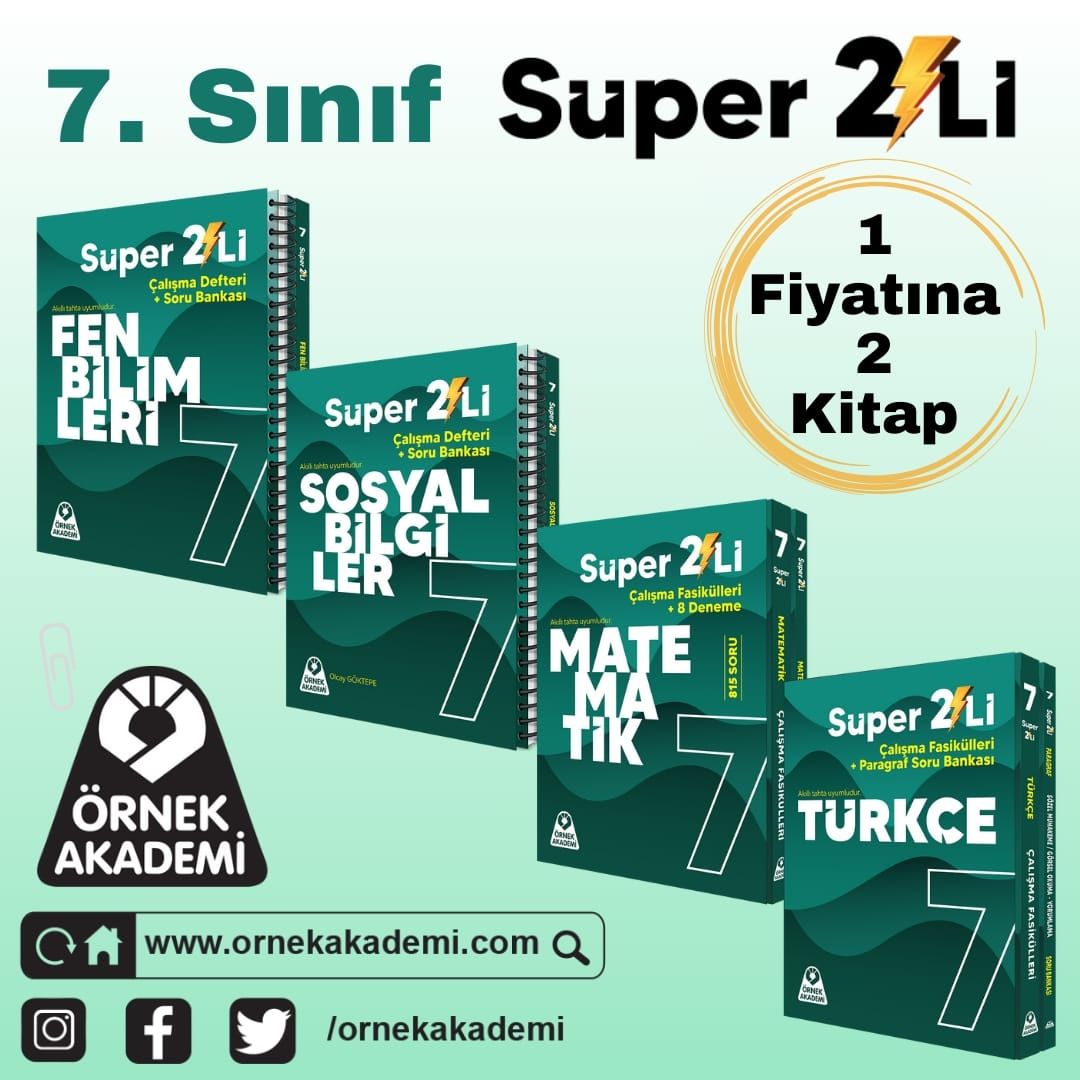 Süper 2'li 7. Sınıf Setleri