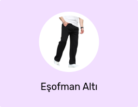 Siyah Düz Paça Eşofman Altı