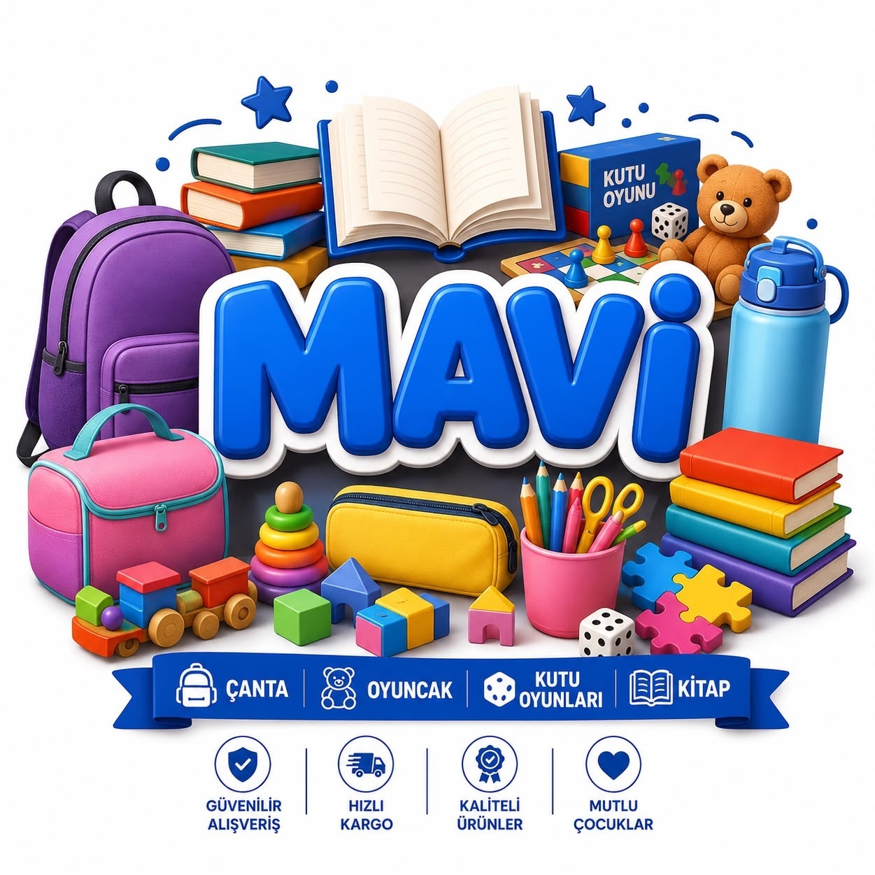 Mavi Oyun Kitap Ve Çanta